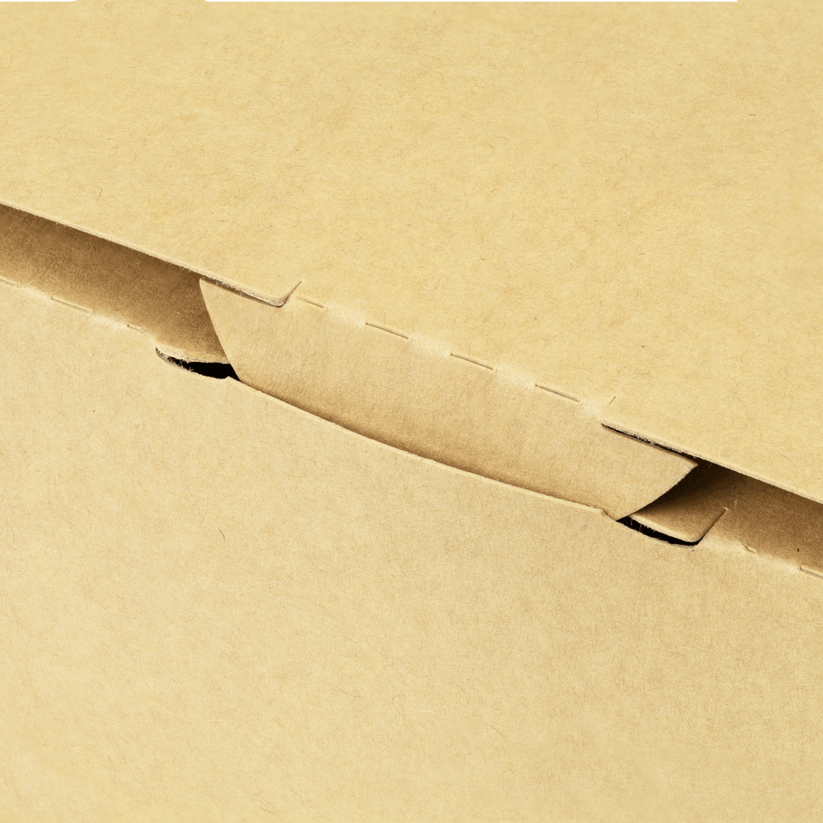 Karat Paper Folding Take-Out Container, Vented Holes, 46 fl. oz, Kraft — 200 ct — product photo 7