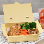 Karat Paper Folding Take-Out Container, Vented Holes, 63 fl. oz, Kraft — 200 ct