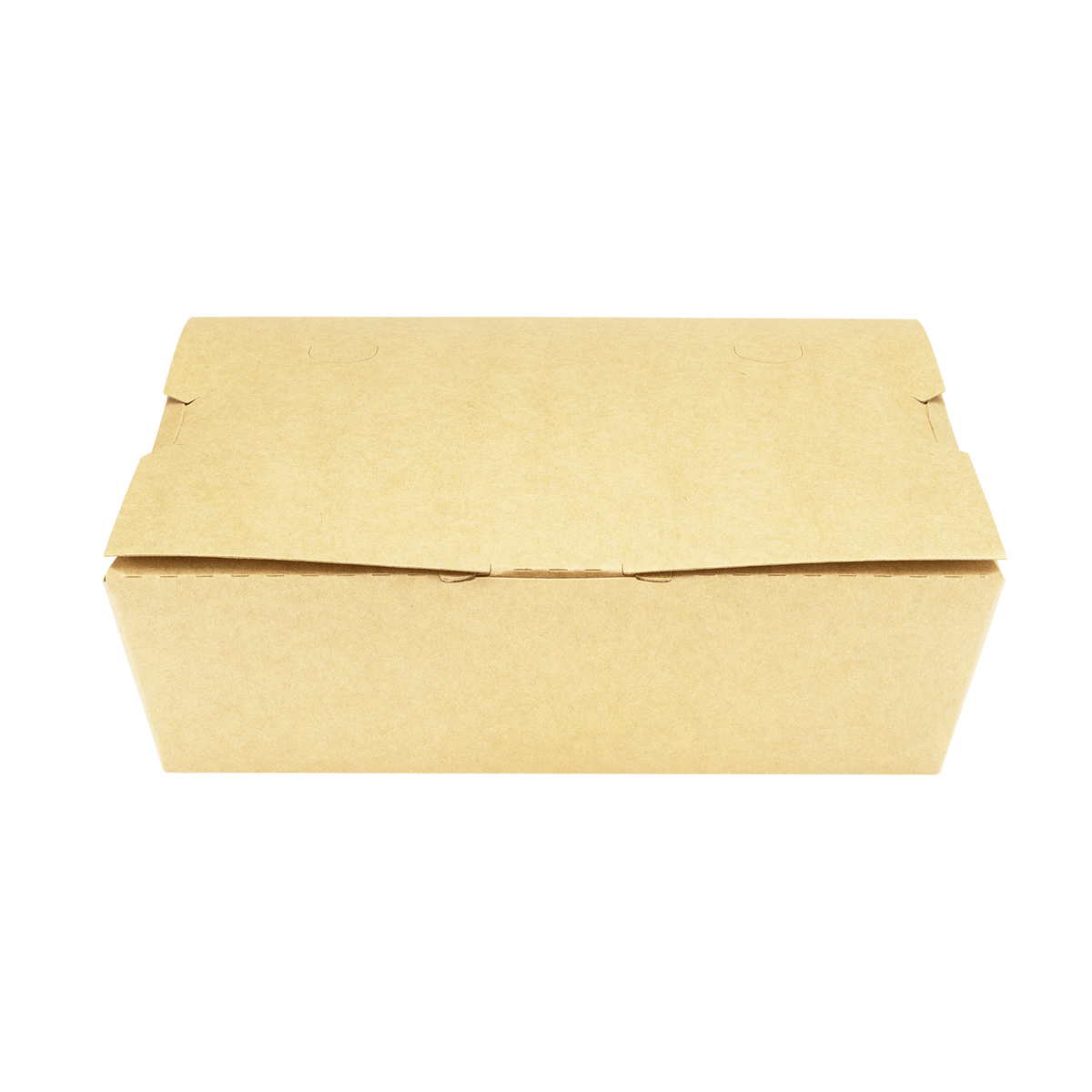 Karat Paper Folding Take-Out Container, Vented Holes, 63 fl. oz, Kraft — 200 ct — product photo 2