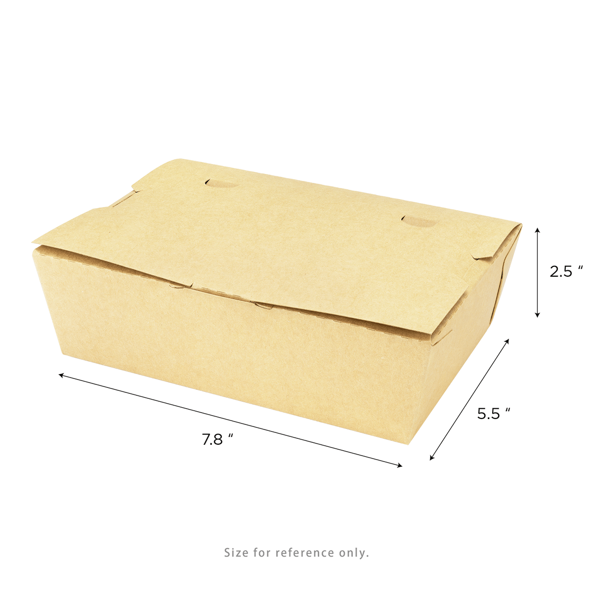 Karat Paper Folding Take-Out Container, Vented Holes, 63 fl. oz, Kraft — 200 ct — product photo 5