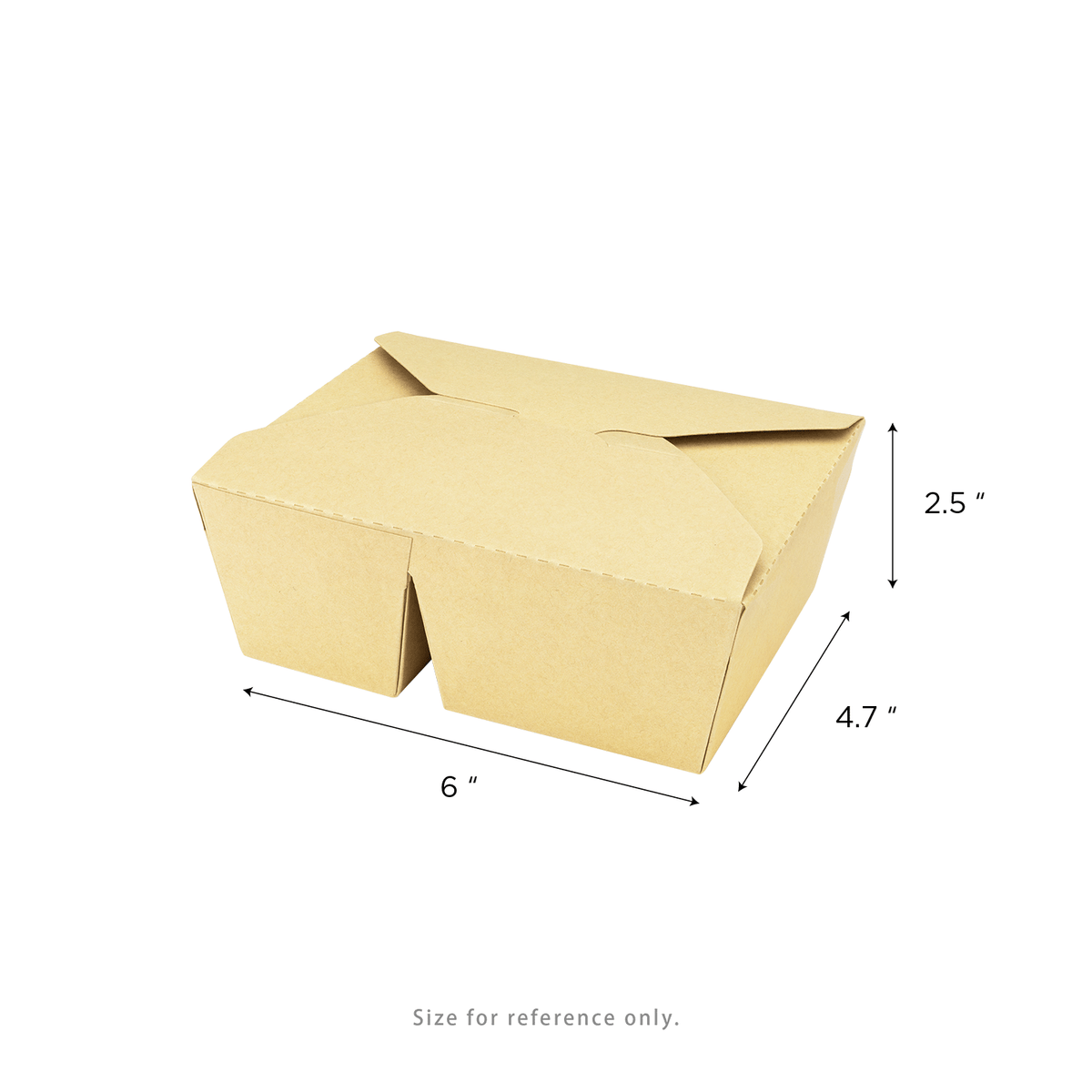 Karat Paper Take-Out Boxes, 2-Compartment, 48 fl. oz, Kraft — 200 ct — product photo 5