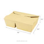 Karat Paper Take-Out Boxes, 2-Compartment, 76 fl. oz, Kraft — 200 ct — product photo 5