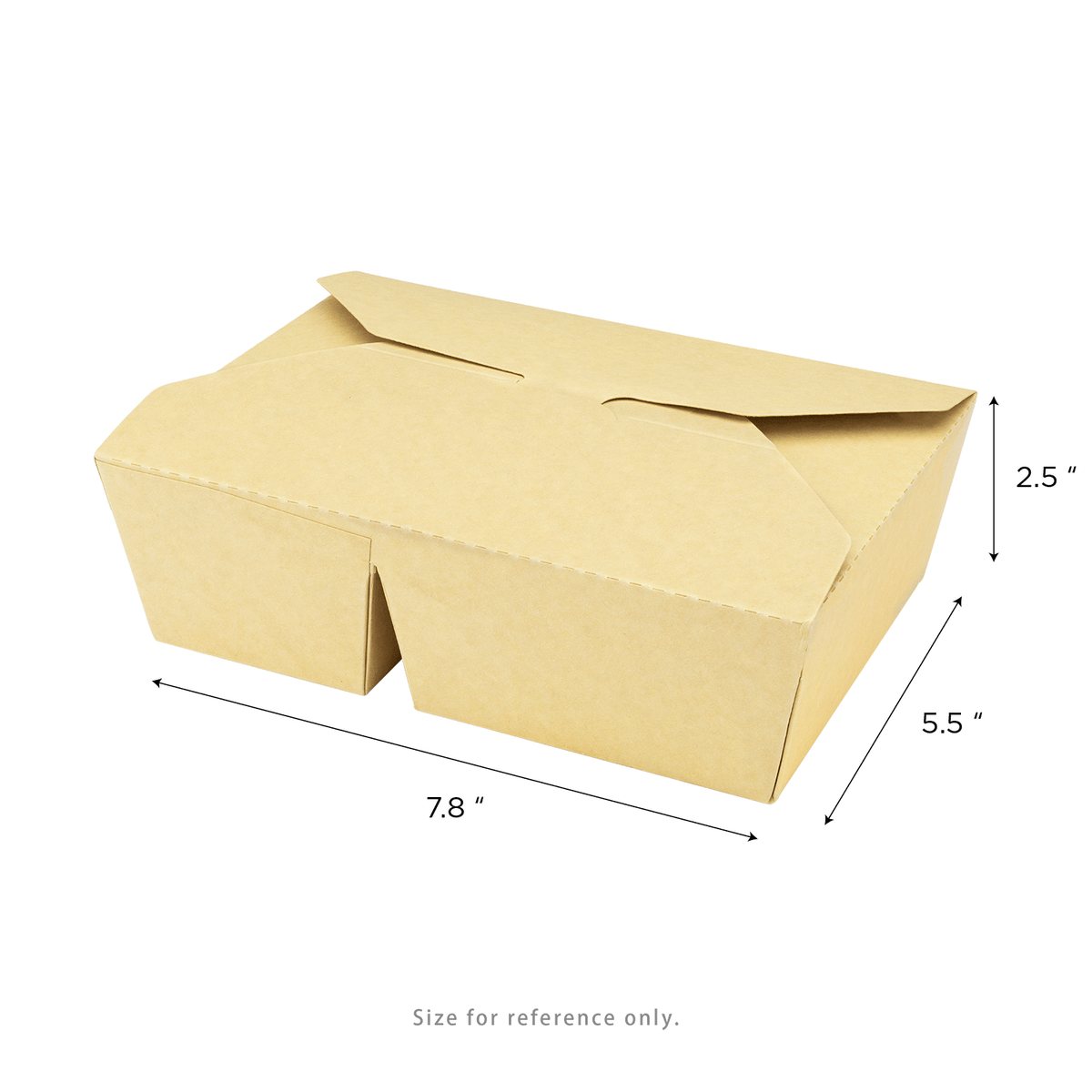Karat Paper Take-Out Boxes, 2-Compartment, 76 fl. oz, Kraft — 200 ct — product photo 5