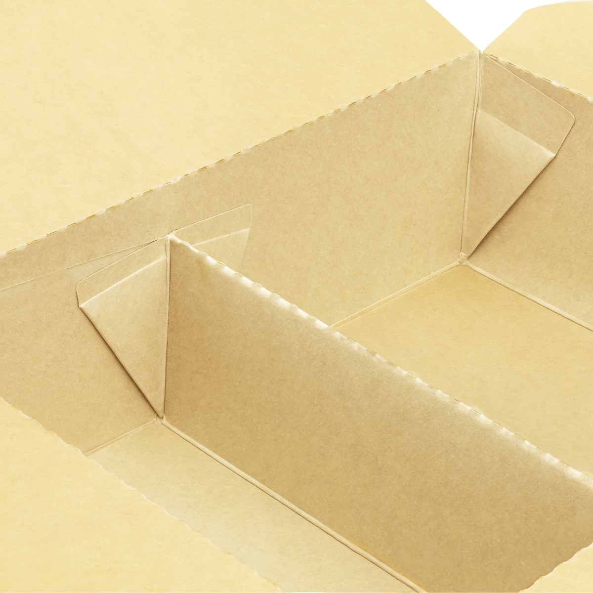 Karat Paper Take-Out Boxes, 2-Compartment, 76 fl. oz, Kraft — 200 ct — product photo 6