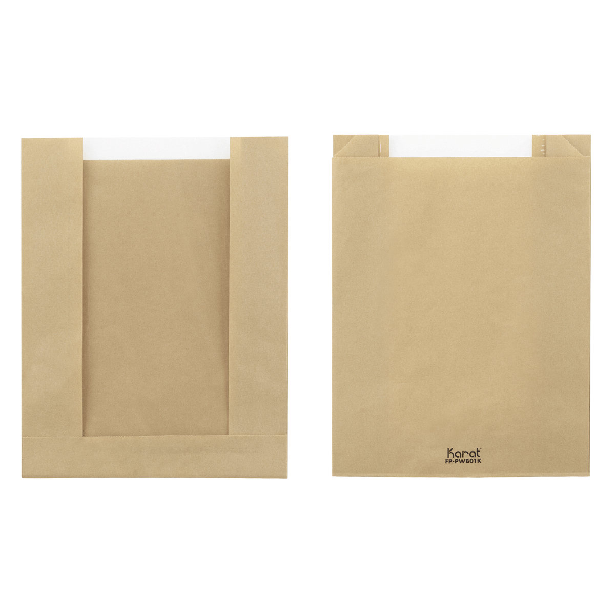 Karat Pastry Paper Bag with Window — 1000 ct — 6.5” x 8.7”