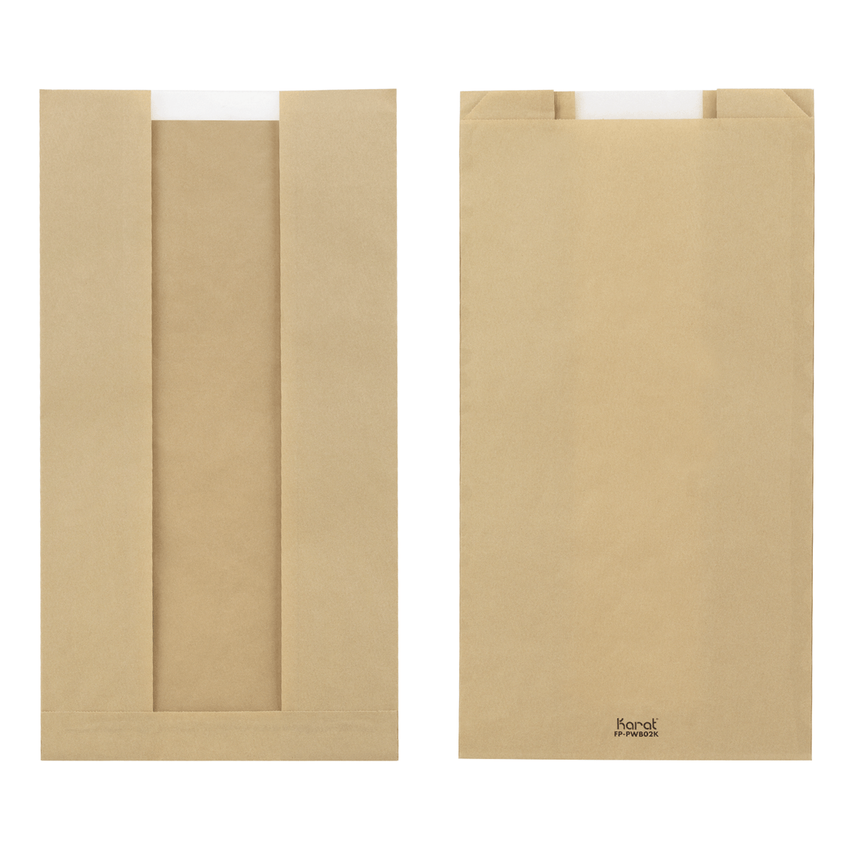 Karat Pastry Paper Bag with Window — 1000 ct — 7.3” x 13.8”