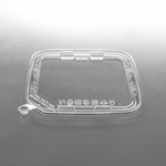 Karat PET Flat Lid for Tamper Resistant Square Container — 300 ct — product photo 2
