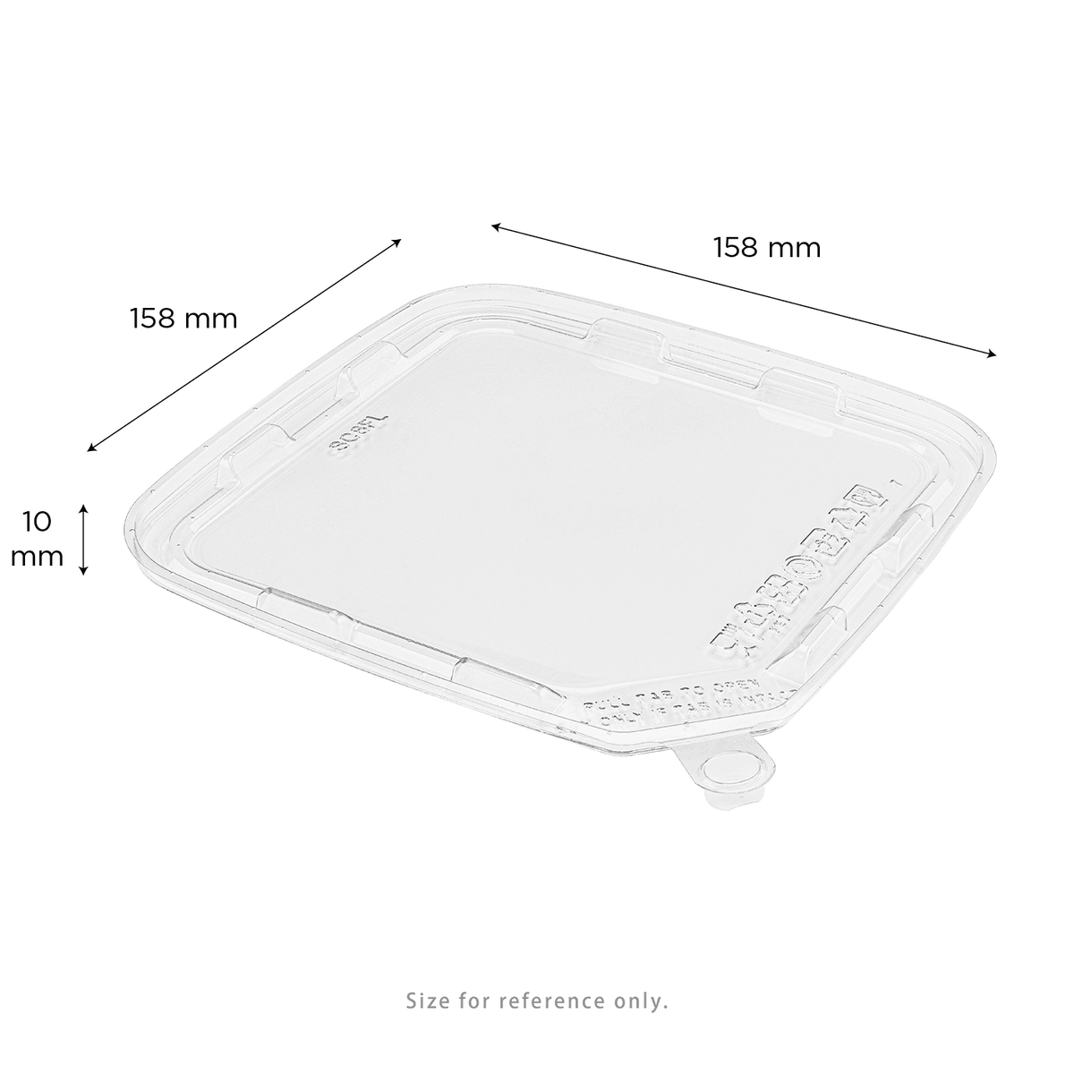 Karat PET Flat Lid for Tamper Resistant Square Container — 300 ct — product photo 5