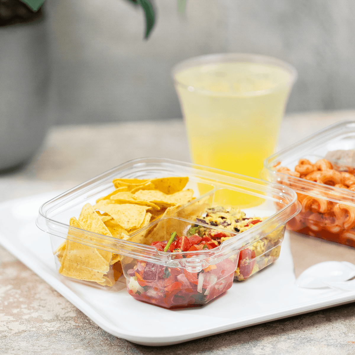 Karat PET Tamper Resistant Grab N' Go Container, 3-Compartment — 300 ct — product photo 3