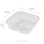 Karat PET Tamper Resistant Grab N' Go Container, 3-Compartment — 300 ct — product photo 5
