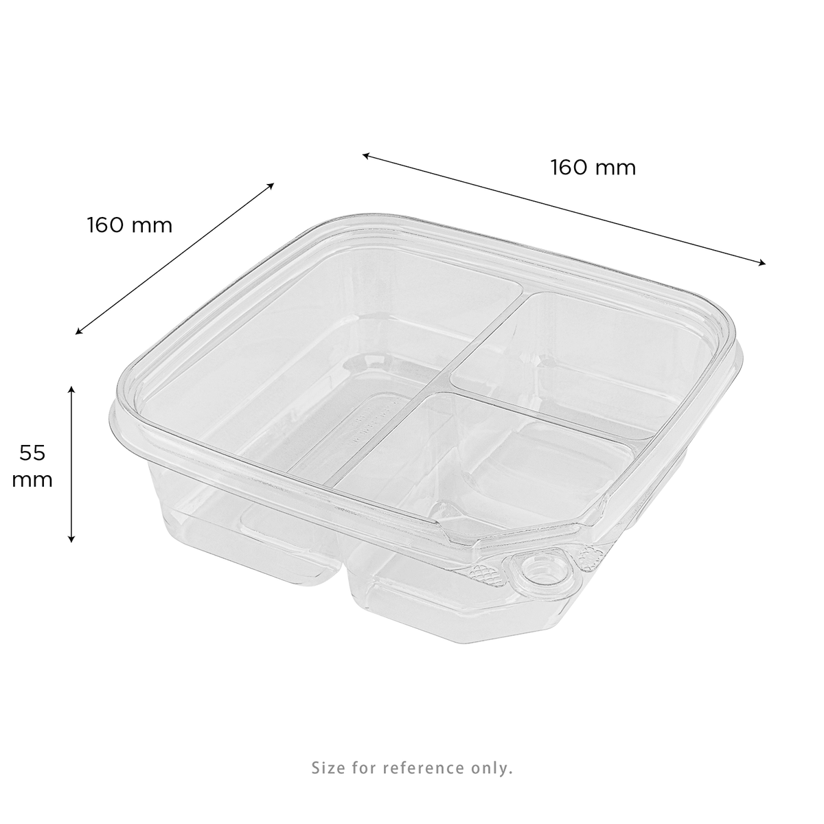 Karat PET Tamper Resistant Grab N' Go Container, 3-Compartment — 300 ct — product photo 5