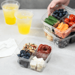 Karat PET Tamper Resistant Grab N' Go Container, 4-Compartment — 300 ct — product photo 4