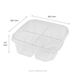 Karat PET Tamper Resistant Grab N' Go Container, 4-Compartment — 300 ct — product photo 5