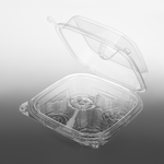 Karat PET Tamper Resistant Muffin Container, 4-Compartment — 150 ct — product photo 2