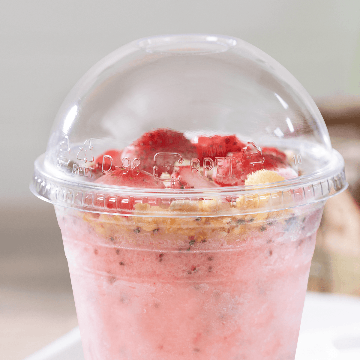 Karat Plastic Cup Dome Lids, 98 mm, RPET, Clear — 1,000 ct — product photo 4