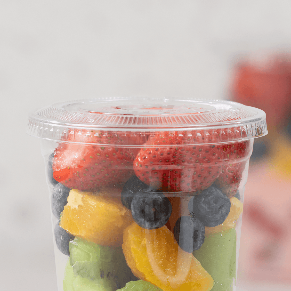 Karat Plastic Cup Flat Lids, 98 mm, RPET, Clear — 1,000 ct — product photo 4