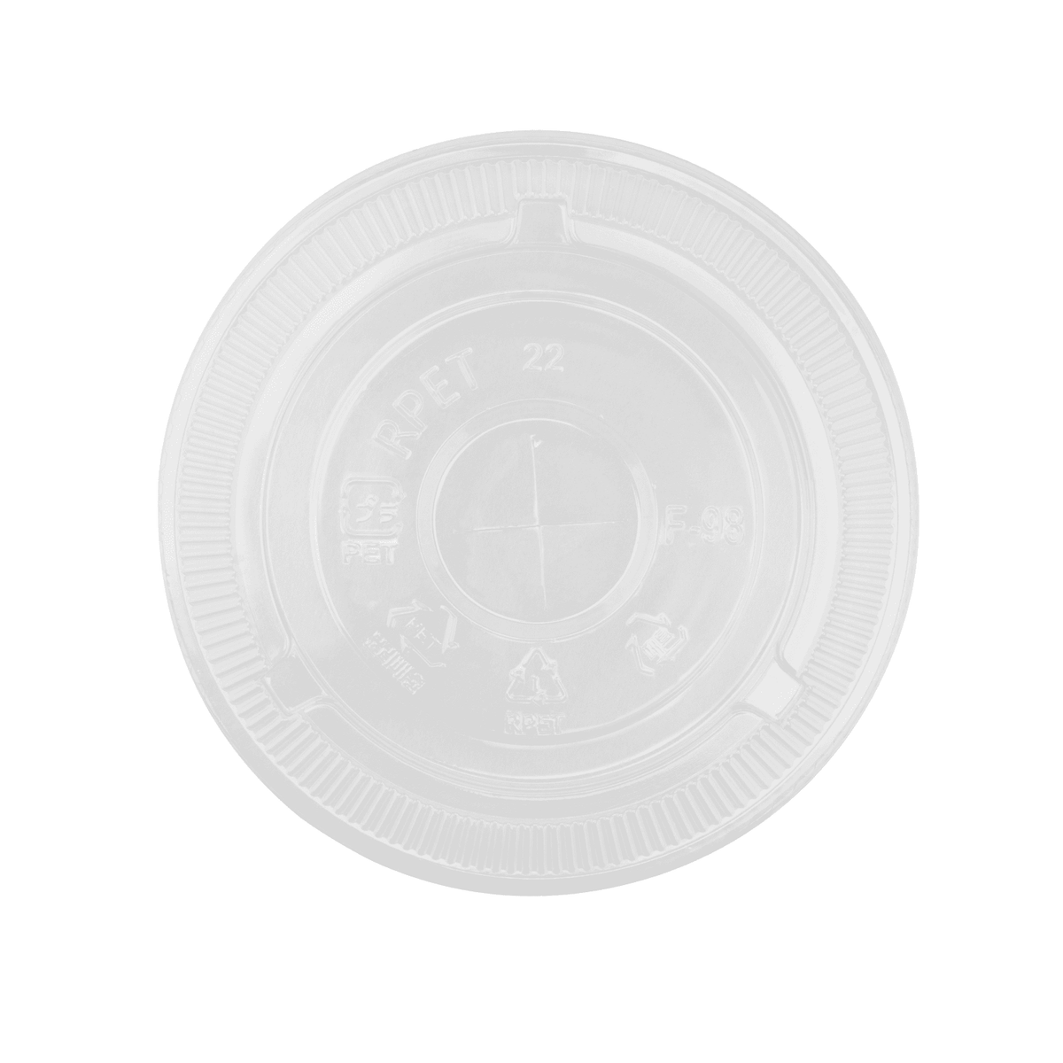 Karat Plastic Cup Flat Lids, 98 mm, RPET, Clear — 1,000 ct — product photo 6