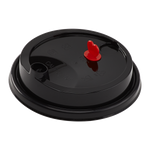 Karat Plastic Dome Sip Lids, 90 mm, For 16/24 oz Tall Premium PP Cups, Black — 1,000 ct — product photo 2