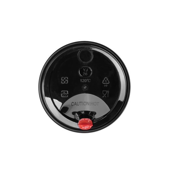 Karat Plastic Dome Sip Lids, 90 mm, For 16/24 oz Tall Premium PP Cups, Black — 1,000 ct — product photo 6