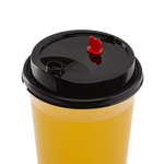 Karat Plastic Dome Sip Lids, 90 mm, For 16/24 oz Tall Premium PP Cups, Black — 1,000 ct — product photo 7