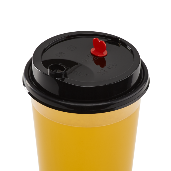 Karat Plastic Dome Sip Lids, 90 mm, For 16/24 oz Tall Premium PP Cups, Black — 1,000 ct — product photo 7