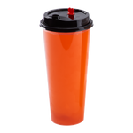 Karat Plastic Dome Sip Lids, 90 mm, For 16/24 oz Tall Premium PP Cups, Black — 1,000 ct — product photo 8