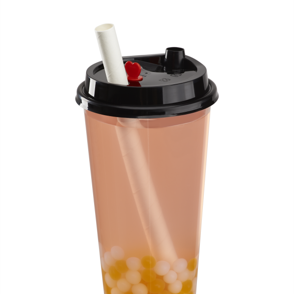 Karat Plastic Dome Sip Lids, 90 mm, For 16/24 oz Tall Premium PP Cups, Black — 1,000 ct — product photo 9