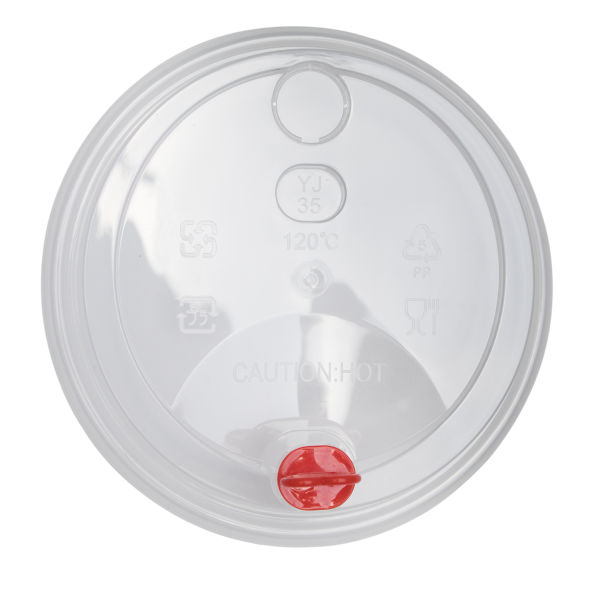 Karat Plastic Dome Sip Lids, 90 mm, For 16/24 oz Tall Premium PP Cups, Clear — 1,000 ct — product photo 6