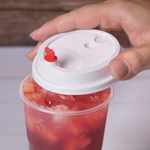 Karat Plastic Dome Sip Lids, 90 mm, For 16/24 oz Tall Premium PP Cups, White — 1,000 ct — product photo 3