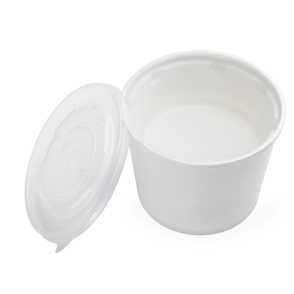 Karat Plastic Inserts, 18 oz, PP, for 24-32 oz Paper Food Containers, 139 mm — 600 ct — product photo 6