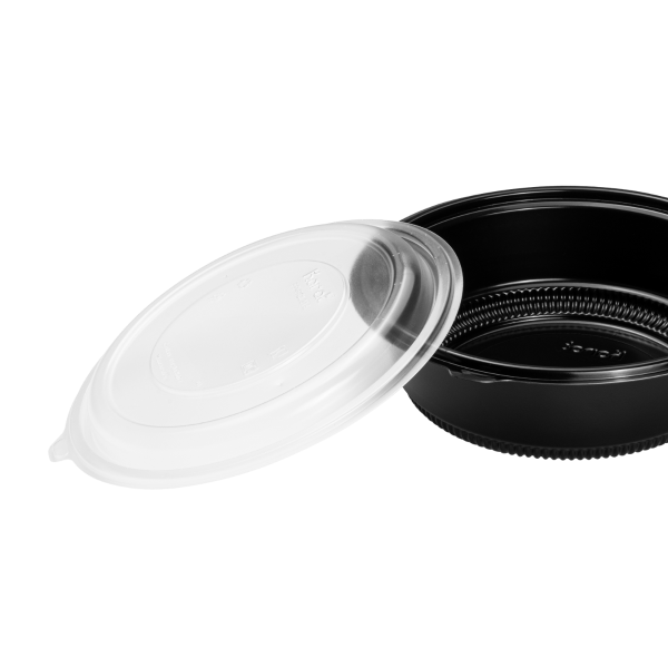 Karat PP Lid for 32 & 48 oz PP Round Microwaveable Container, Translucent — 150 ct — product photo 5