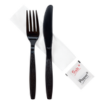 Karat PS Heavy-Weight Cutlery Kits (Knife, Fork, 1-ply Napkin, Salt, Pepper) — 250 sets — product photo 2