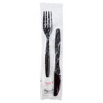 Karat PS Heavy-Weight Cutlery Kits (Knife, Fork, 1-ply Napkin, Salt, Pepper) — 250 sets — product photo 4