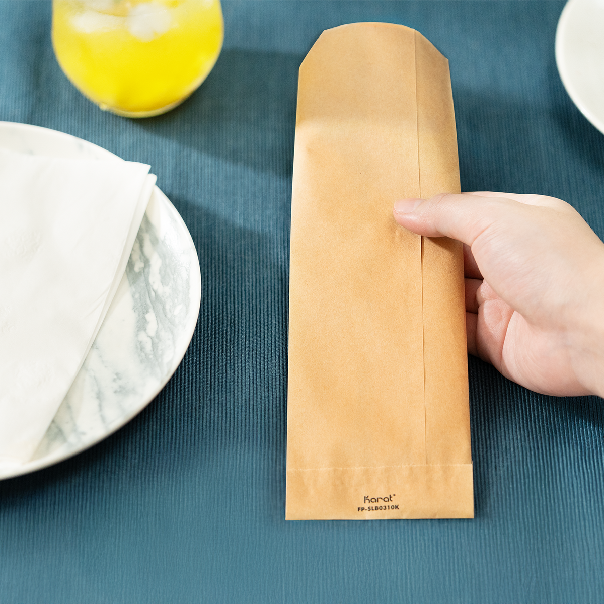 Karat Silverware Bag, Kraft — 2,000 ct — product photo 3