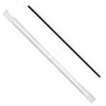 Karat Stir Straws, Individually Wrapped, Black (5.75") — 10,000 ct — product photo 2