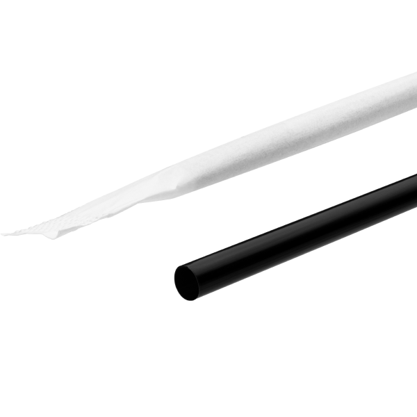 Karat Stir Straws, Individually Wrapped, Black (5.75") — 10,000 ct — product photo 3