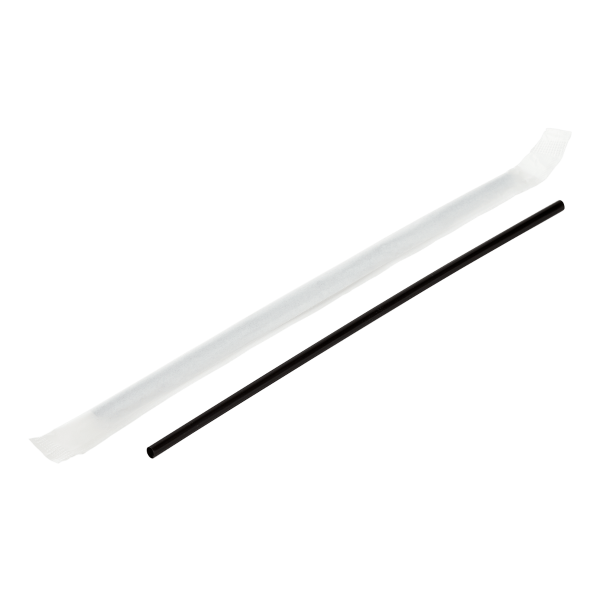 Karat Stir Straws, Individually Wrapped, Black, PP (7.5") — 5,000 ct — product photo 2