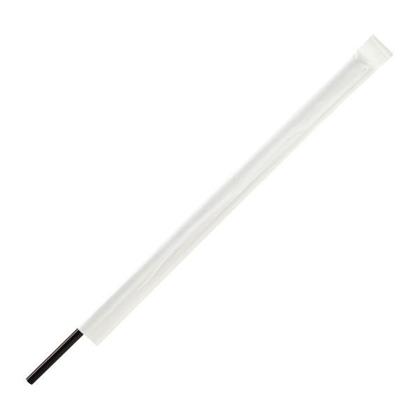 Karat Stir Straws, Individually Wrapped, Black, PP (7.5") — 5,000 ct — product photo 3