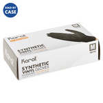 Karat Synthetic Vinyl Gloves, Latex-Free, Powder-Free, Black, Medium — 1,000 ct