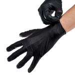 Karat Synthetic Vinyl Gloves, Latex-Free, Powder-Free, Black, Medium — 1,000 ct — product photo 2
