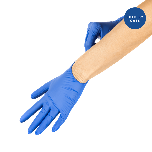 Karat Synthetic Vinyl Gloves, Latex-Free, Powder-Free, Blue, Medium — 1,000 ct — product photo 2
