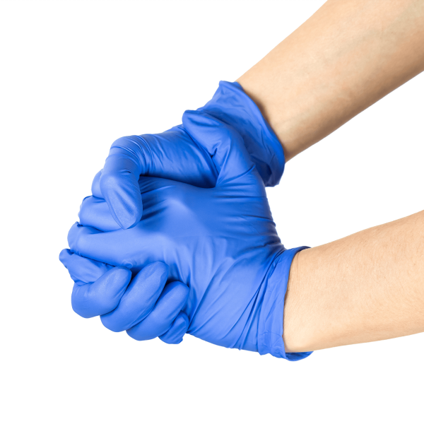 Karat Synthetic Vinyl Gloves, Latex-Free, Powder-Free, Blue, Medium — 1,000 ct — product photo 3