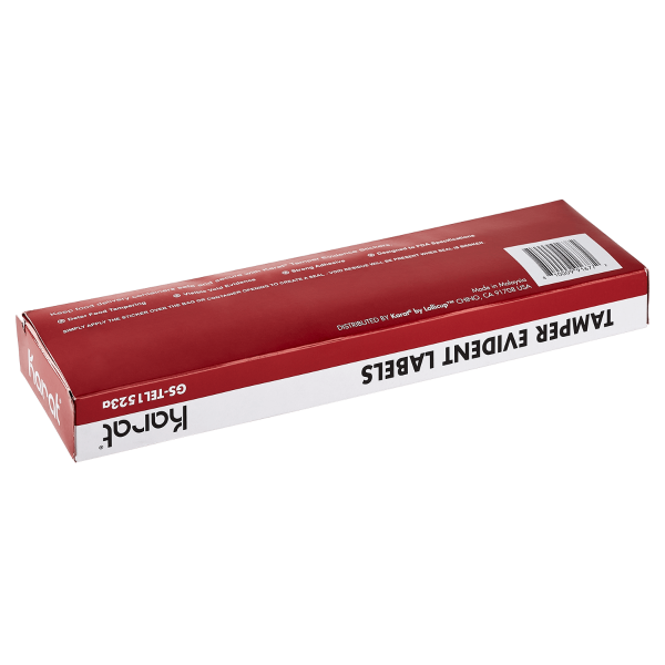 Karat Tamper Evident Labels (1 1/2” x 2 1/3”) — 2,500 ct — product photo 4