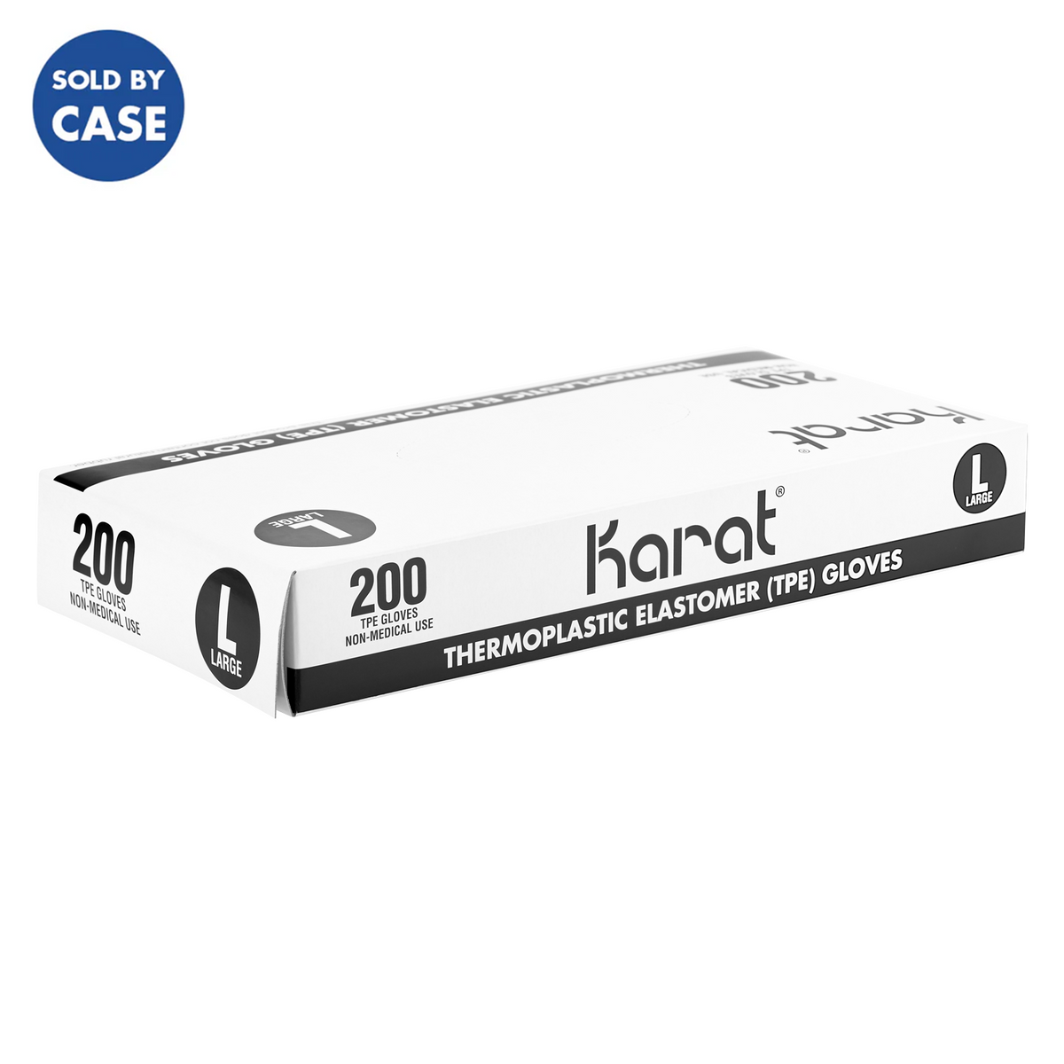 Karat Thermoplastic Elastomer Gloves, Latex-Free, Powder-Free, Clear, Large — 2,000 ct