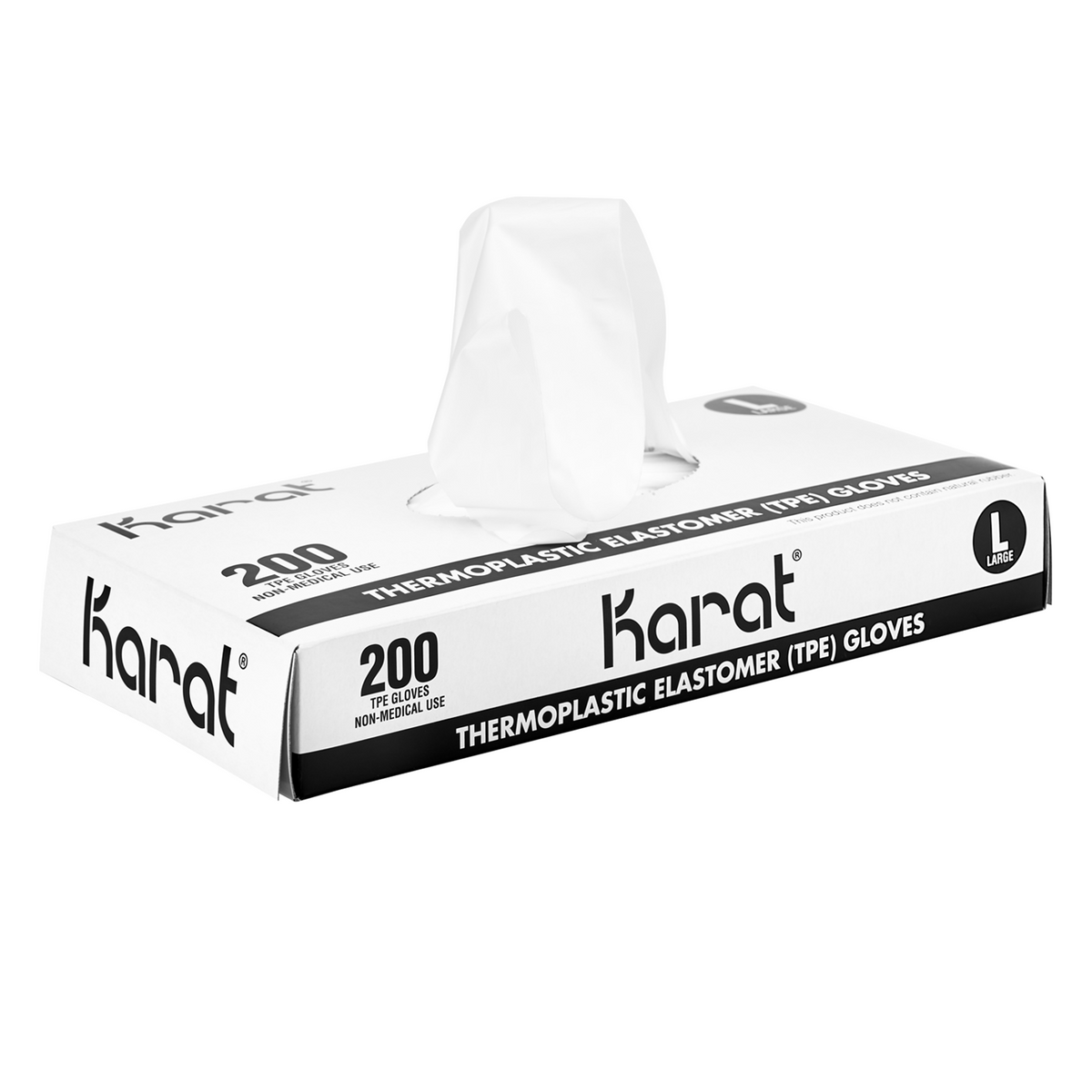 Karat Thermoplastic Elastomer Gloves, Latex-Free, Powder-Free, Clear, Large — 2,000 ct — product photo 4