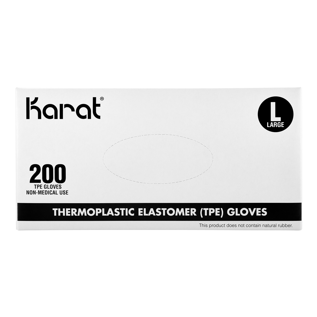 Karat Thermoplastic Elastomer Gloves, Latex-Free, Powder-Free, Clear, Large — 2,000 ct — product photo 6