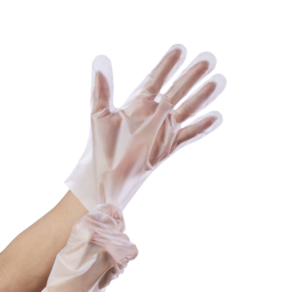 Karat Thermoplastic Elastomer Gloves, Latex-Free, Powder-Free, Clear, Medium — 2,000 ct — product photo 2