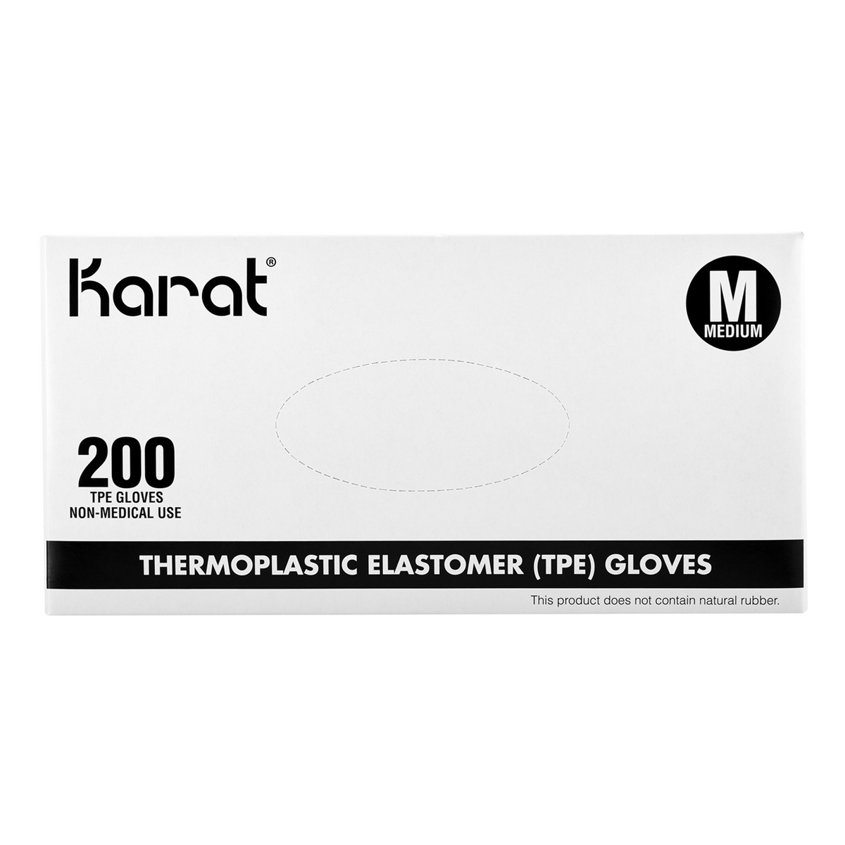 Karat Thermoplastic Elastomer Gloves, Latex-Free, Powder-Free, Clear, Medium — 2,000 ct — product photo 6