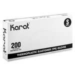 Karat Thermoplastic Elastomer Gloves, Latex-Free, Powder-Free, Clear, Small — 2,000 ct — product photo 5
