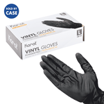Karat Vinyl Gloves, Latex-Free, Powder-Free, Black, Large — 1,000 ct